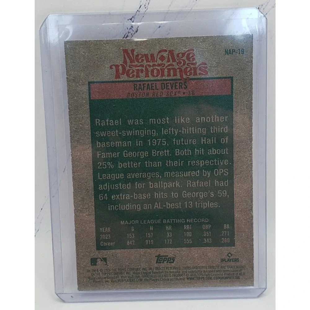 Rafael Devers 2024 Topps Heritage #NAP-19 New Age Performers Boston Red Sox